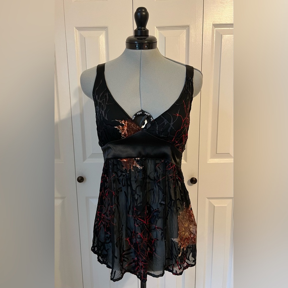 Chic Black and Red Women's Camisole
